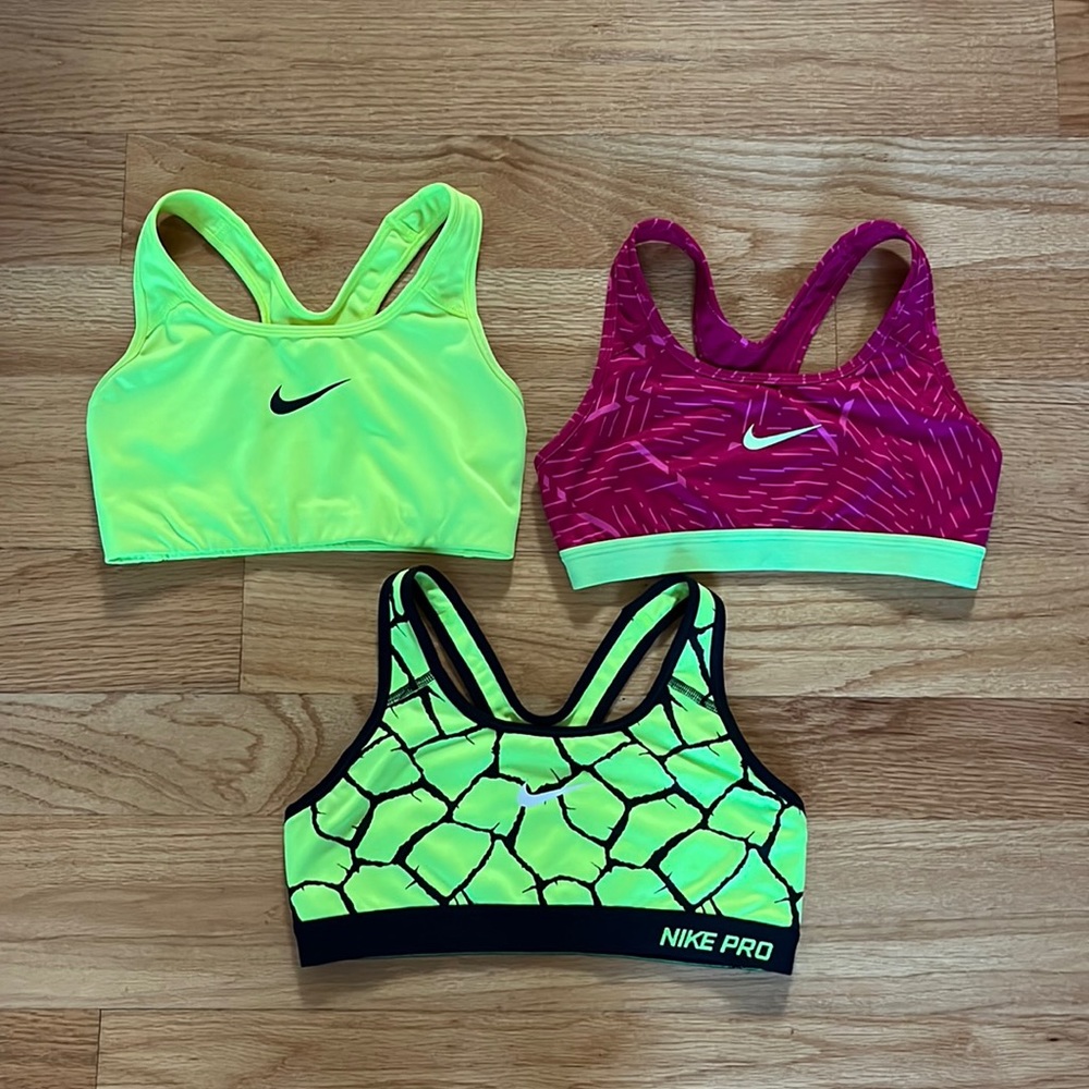 3 Nike sports bras.